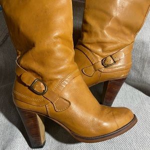 MADE IN BRAZIL-vintage leather high-heeled boots